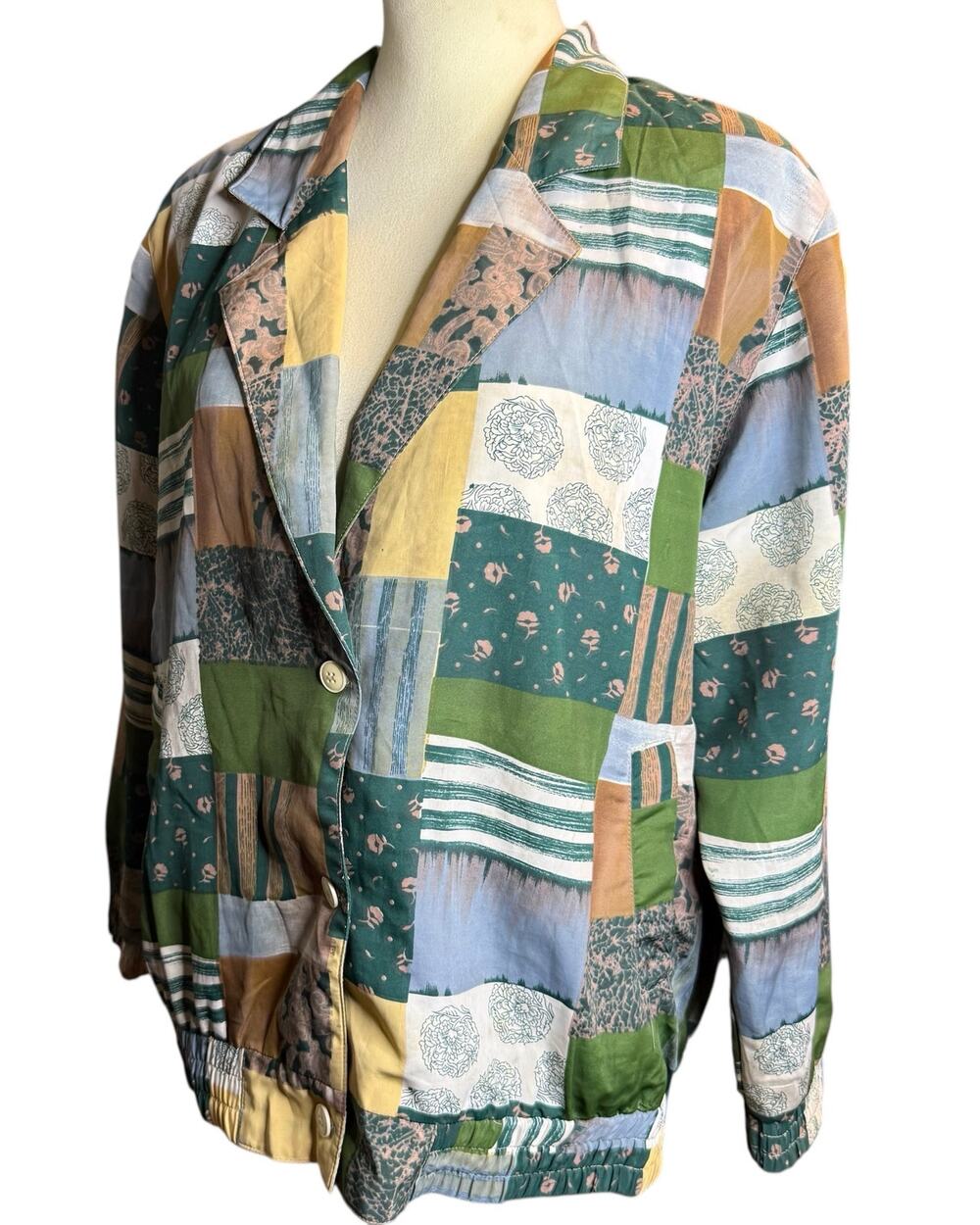 Eagles Ridge Outfitters Vintage Patchwork Jacket, Cottagecore Artsy Retro, XL